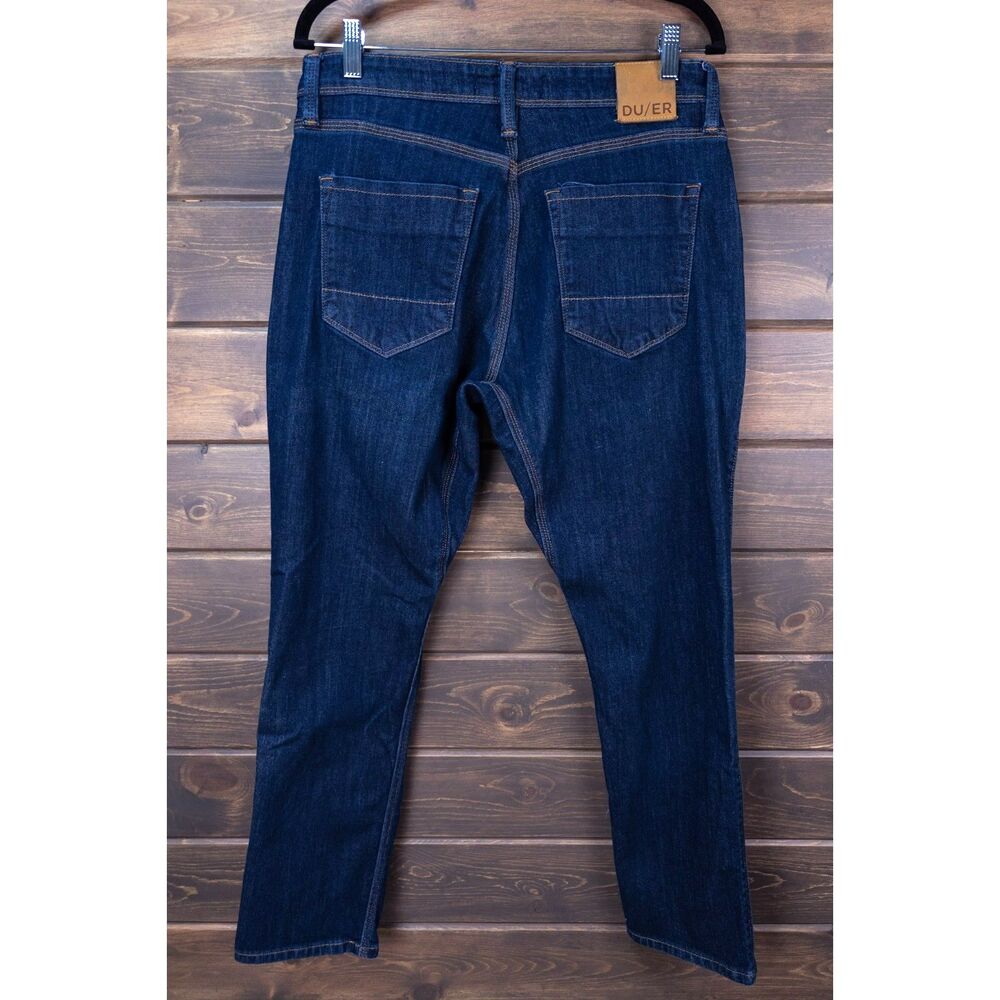 DU/ER L2X Relaxed Taper Performance Denim Men's Jeans 34x30 Dark Wash